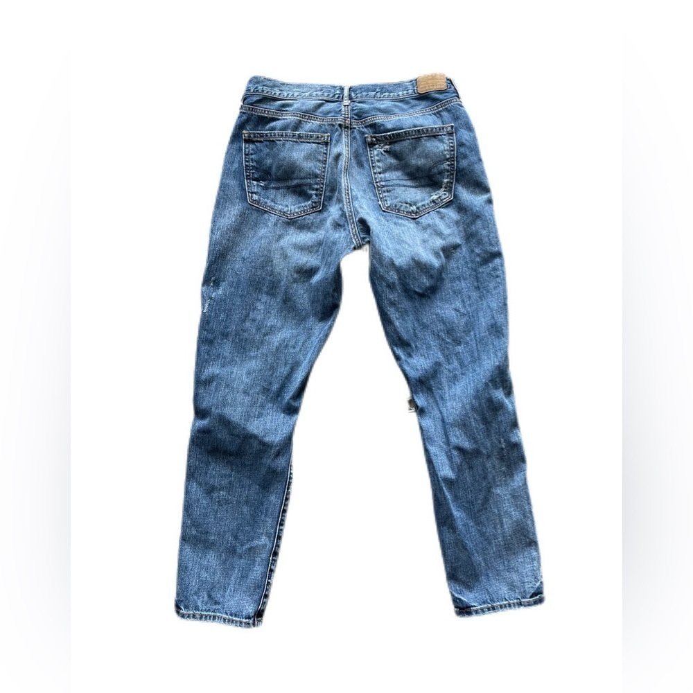 American Eagle High Rise Distressed 100% Cotton Jeans Women’s 8 Short - Picture 2 of 8